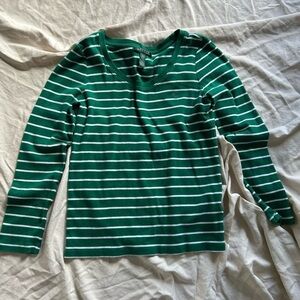 Vintage 90's Inspired Lauren Ralph Lauren Striped Casual Long Sleeve